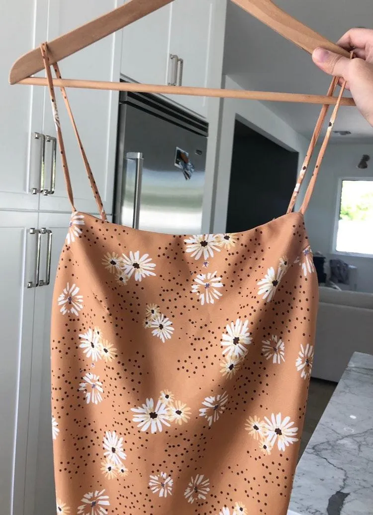 Verge Girl Mustard Yellow Floral Dress - Image 2