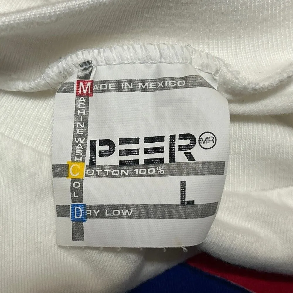 Peer By Peter Mussfeldt White Cancun Crewneck Short Sleeve Tee T shirt Top Sz L Size L - Image 4