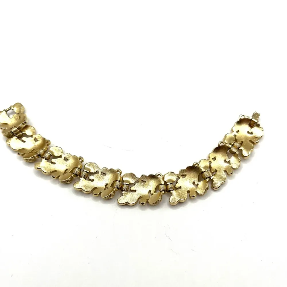 Vintage Crown Trifari Acorn and Oak Leaf Bracelet Earrings Set Alfred Philippe - Image 8