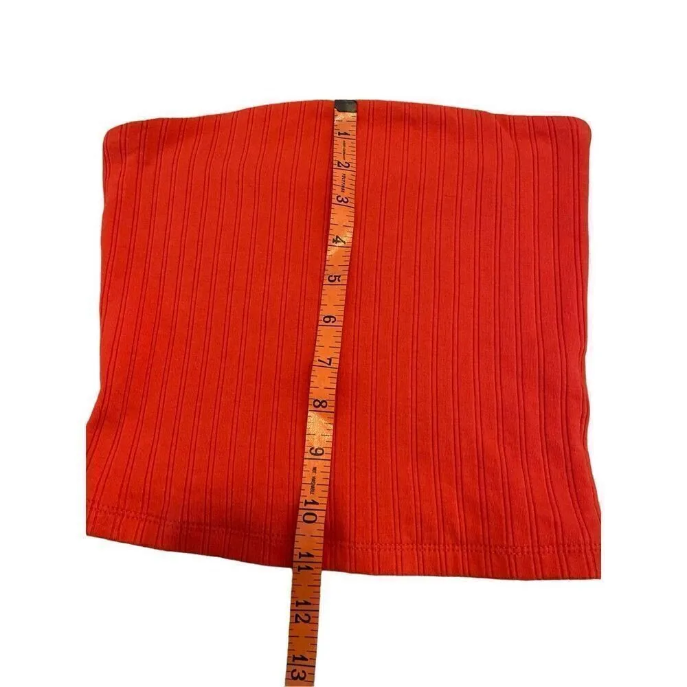 American Eagle Strapless Top Tube Top Cropped Textured Summer Beach Coastal - Image 11