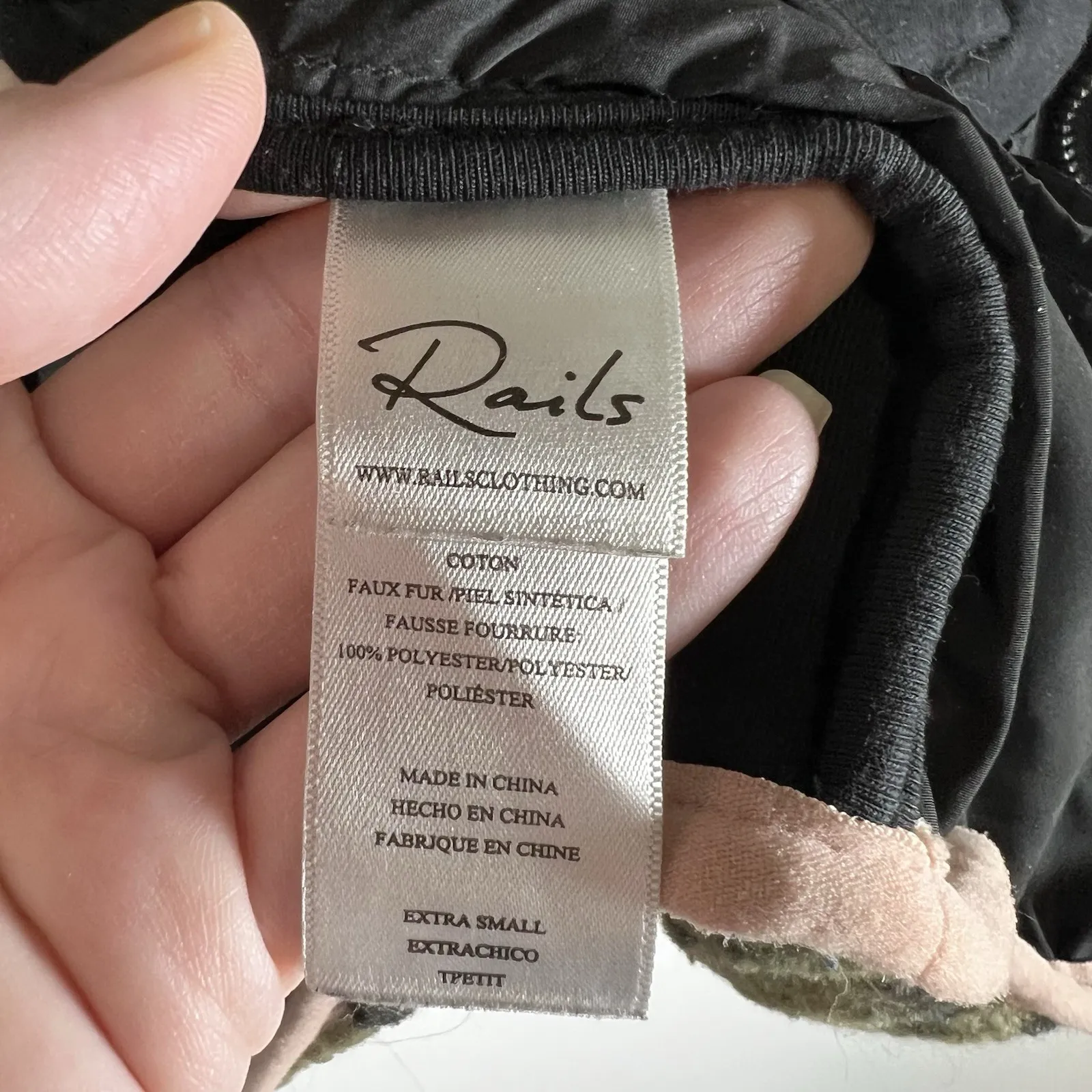 Rails Wesley Camo Soft Fleece‎ Quilted Full Zip Jacket Coat Womens size XS - Image 6