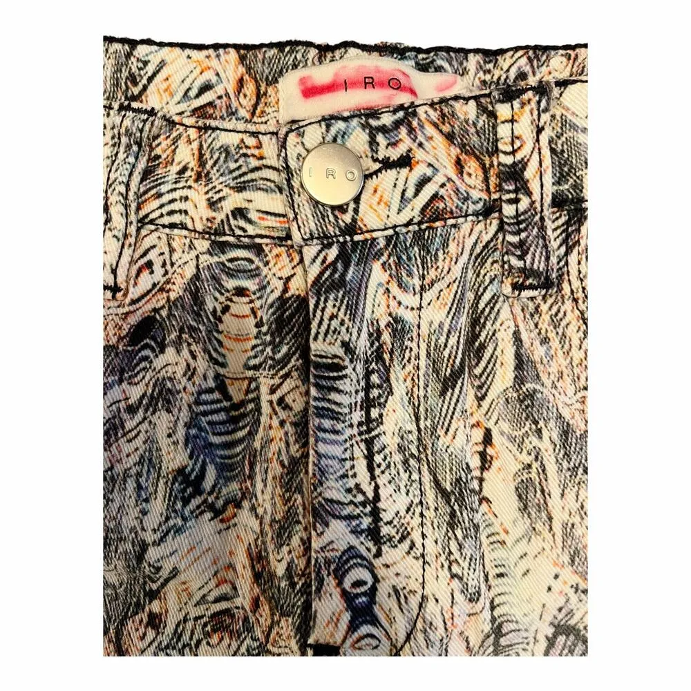 IRO Terence Denim Jean Shorts High Rise Cut Off Denim Revolve Small US 27 EUC - Image 7