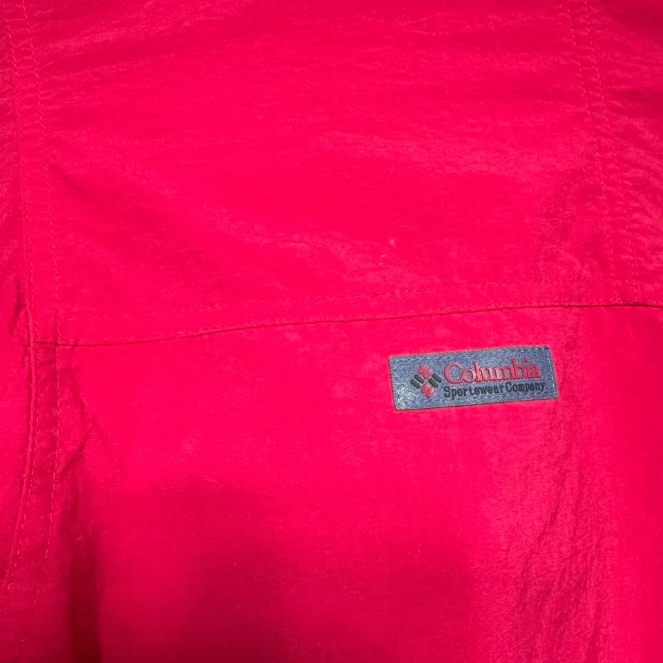 Columbia Women's L Pink Windbreaker Jacket Ron Jon Surf Shop Cocoa Beach Vintage Red Size L - Image 3