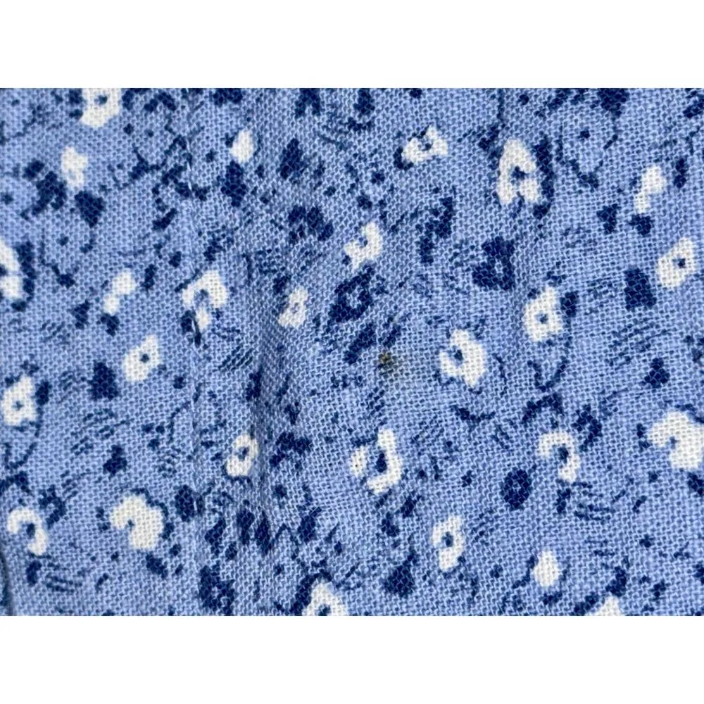 Abercrombie & Fitch Blue White Floral Zip Up A-Line Mini Skirt Womens Size XL - Image 6