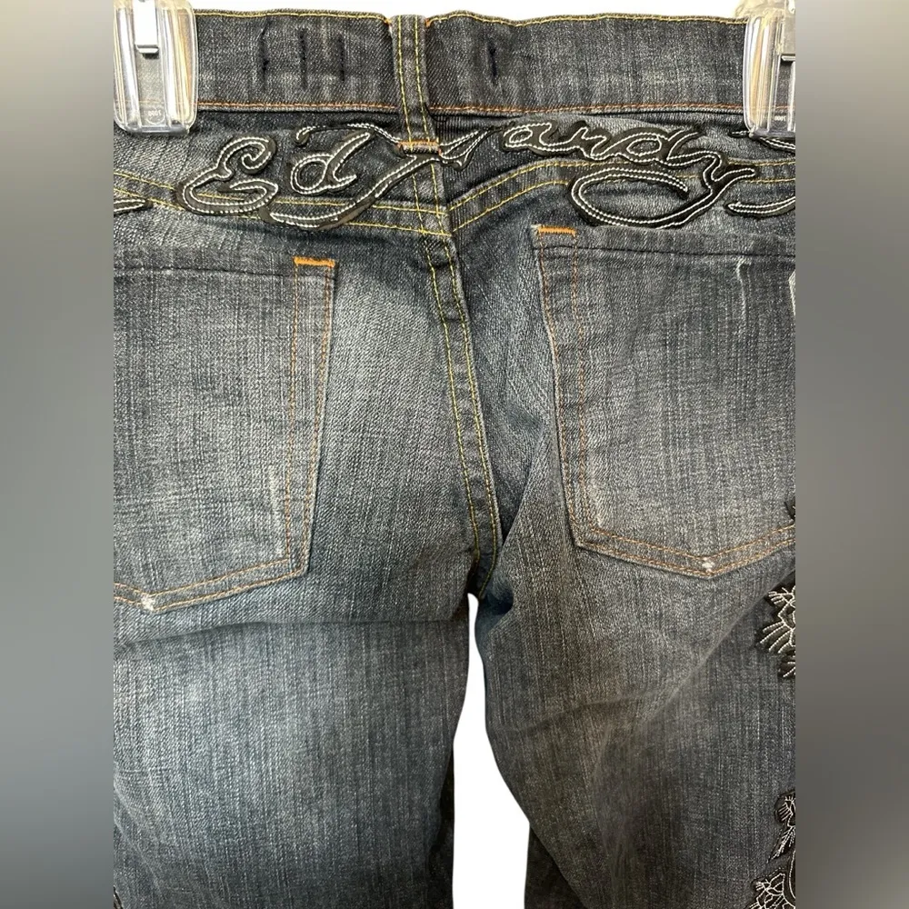 Vintage Ed Hardy skull embellished jeans - Image 5