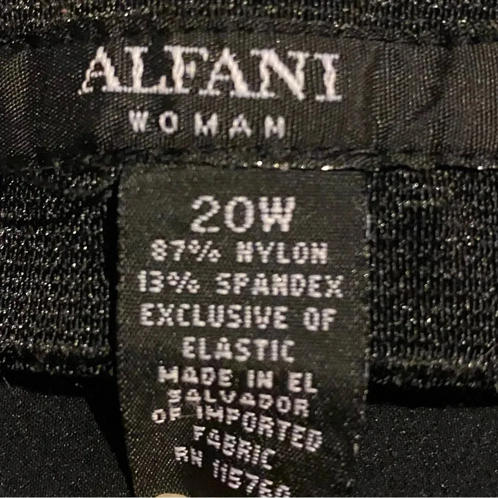 ALFANI Woman tummy control front & back princess seams high rise black size 20W - Image 5