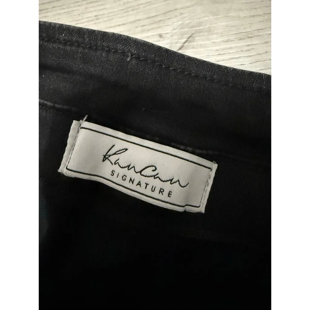 Kurvy Ultra High Skinny Jeans KANCAN SIGNATURE Black distressed women’s size 28 - Image 7