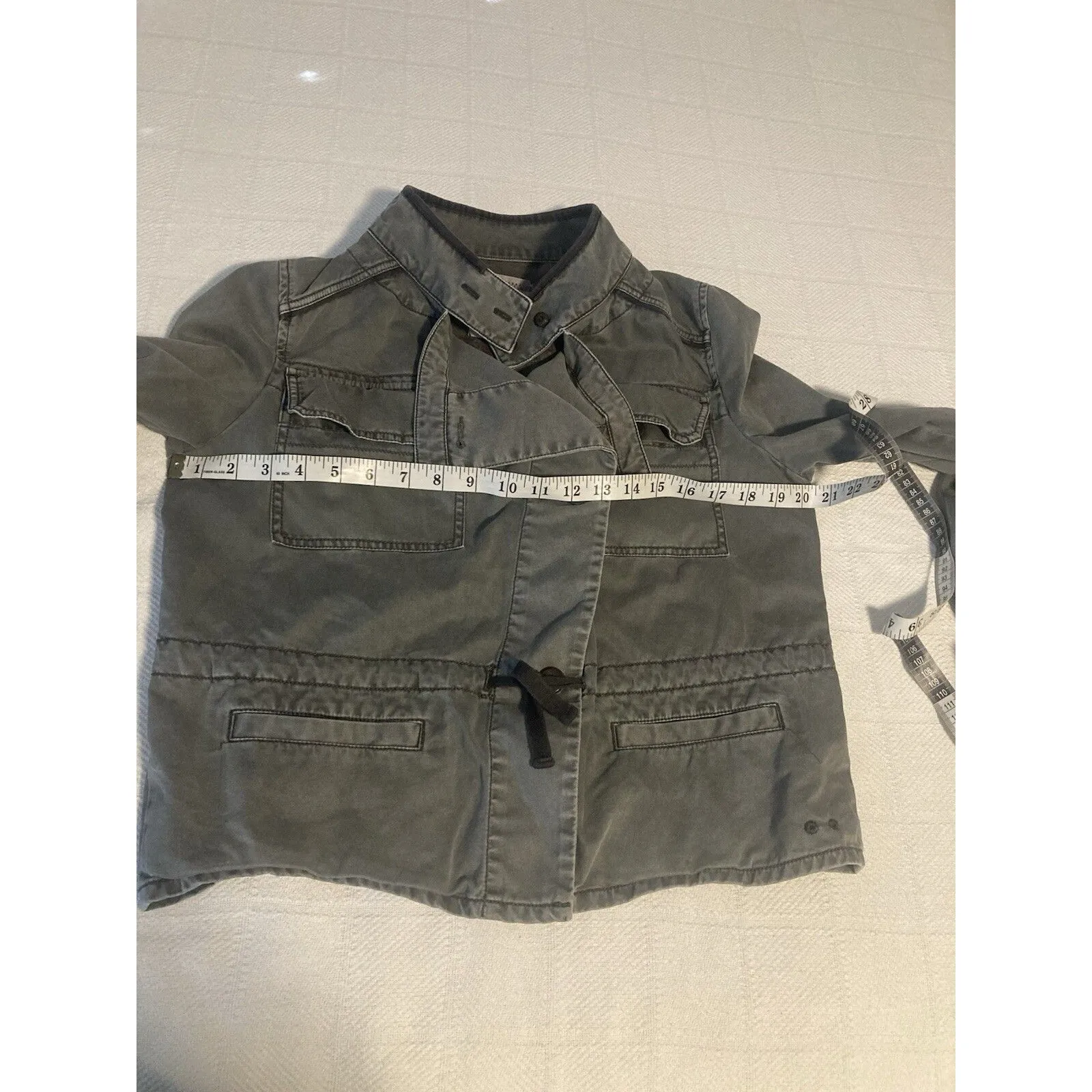 Anthropologie Jacket Grunge Acubi Utility Blokette Skater Gray Anorak Womens S - Image 6