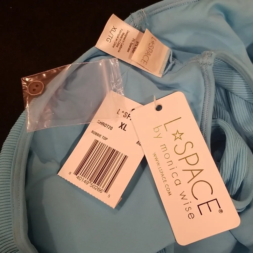 💕L*SPACE💕 Henley Ribbed Bikini Aquarius XL/M NWT - Image 11