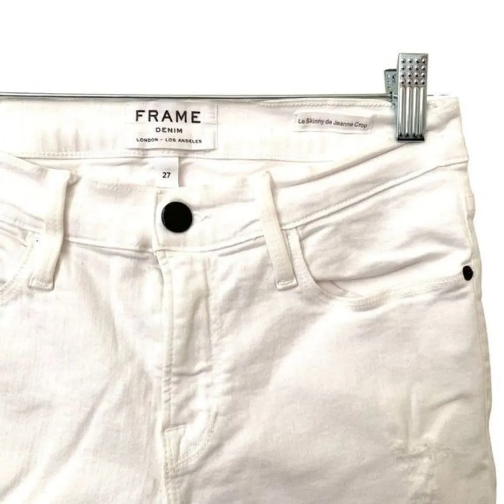 FRAME Le Skinny De‎ Jeanne Distressed Crop Denim Sz 27 - Image 4