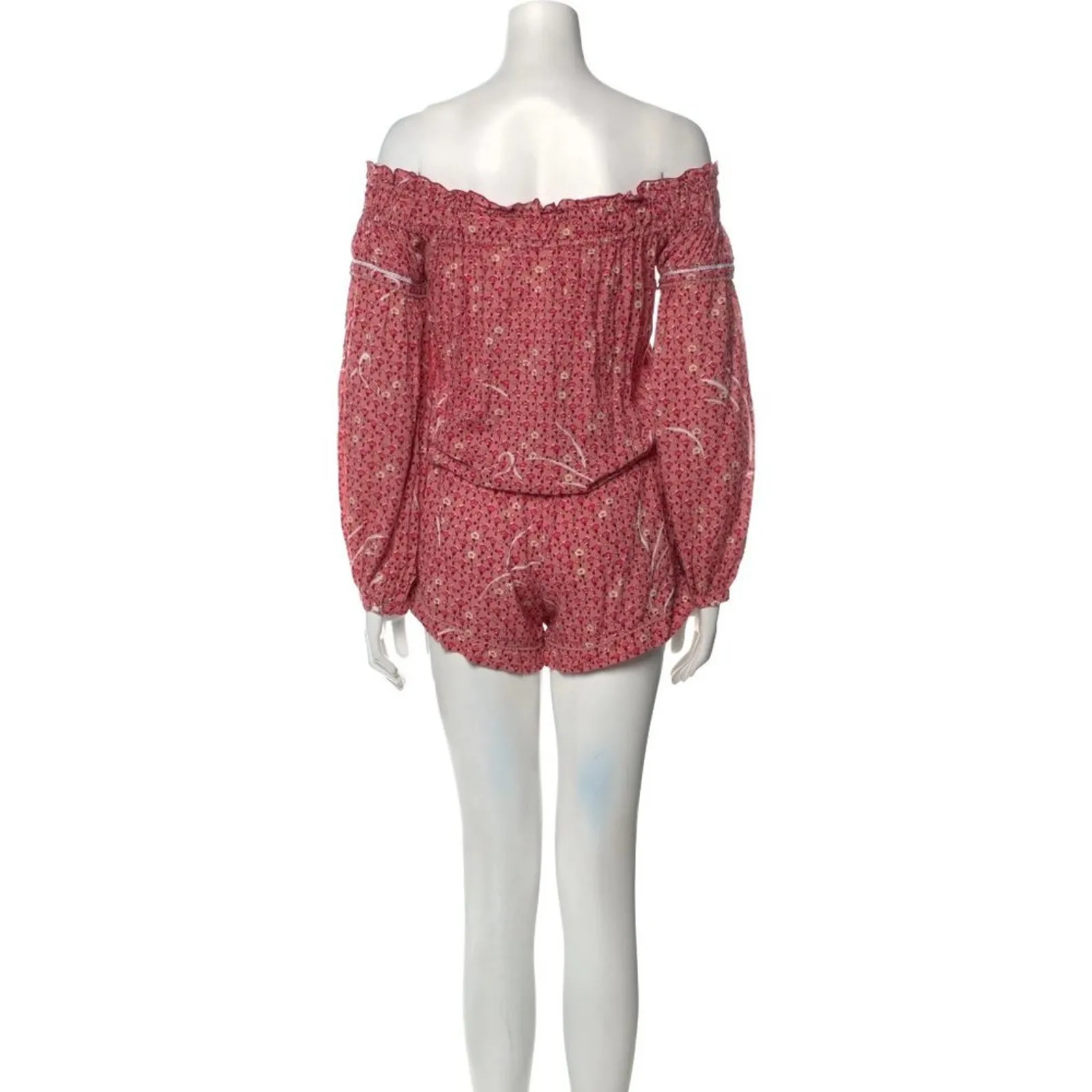 Poupette St Barth Clara Off The Shoulder Romper Size‎ Medium - Image 5
