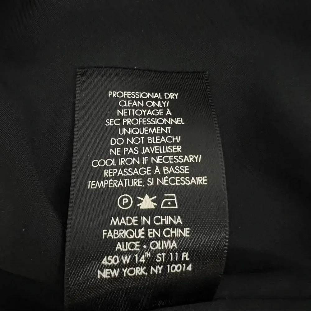 Alice + Olivia Maxie Lace Off Shoulder Embroidery Top Blouse Blue Multi Size XS - Image 12