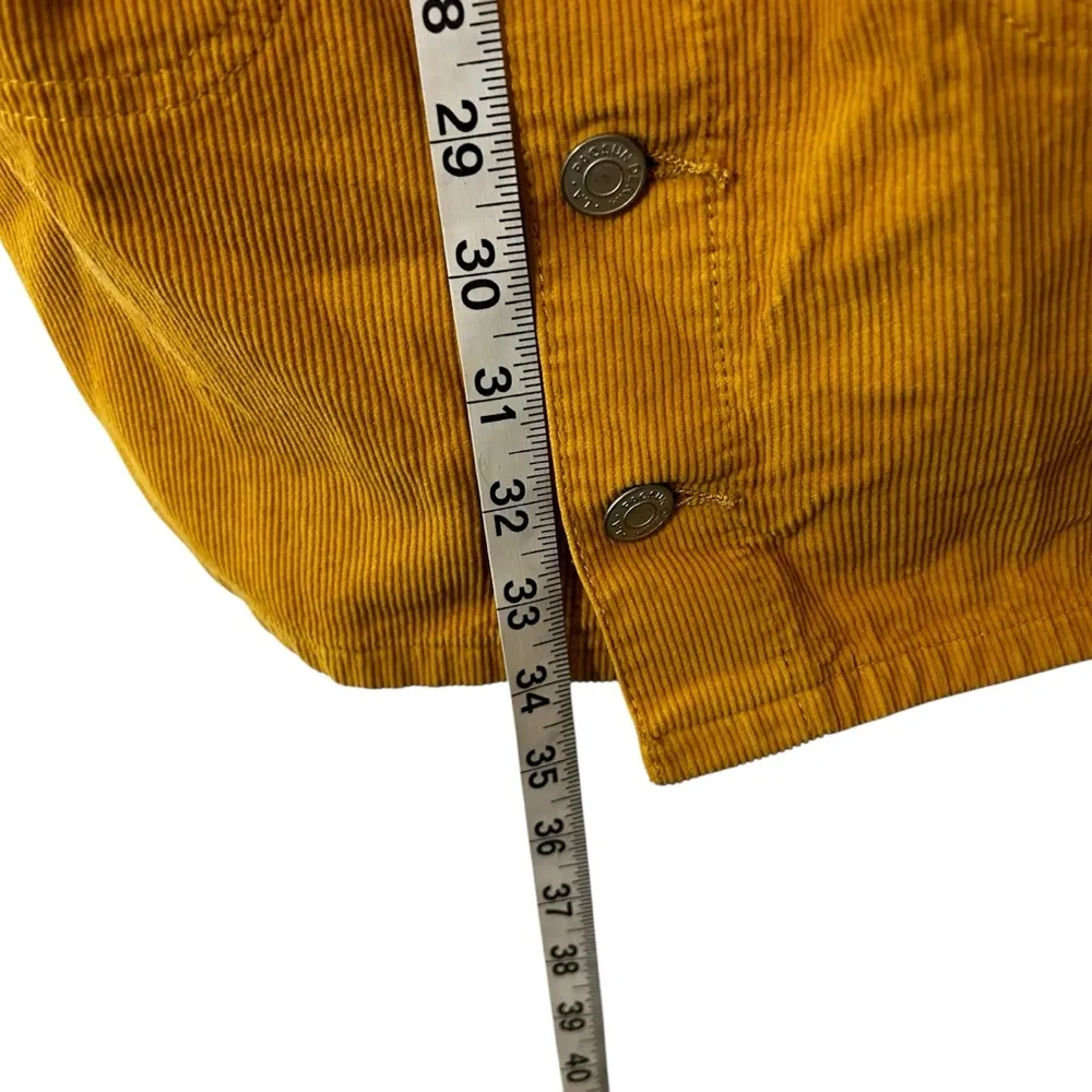 Yellow Gold Pacsun Overall Button Down Corduroy Design Dress Women’s Size Small! - Image 3