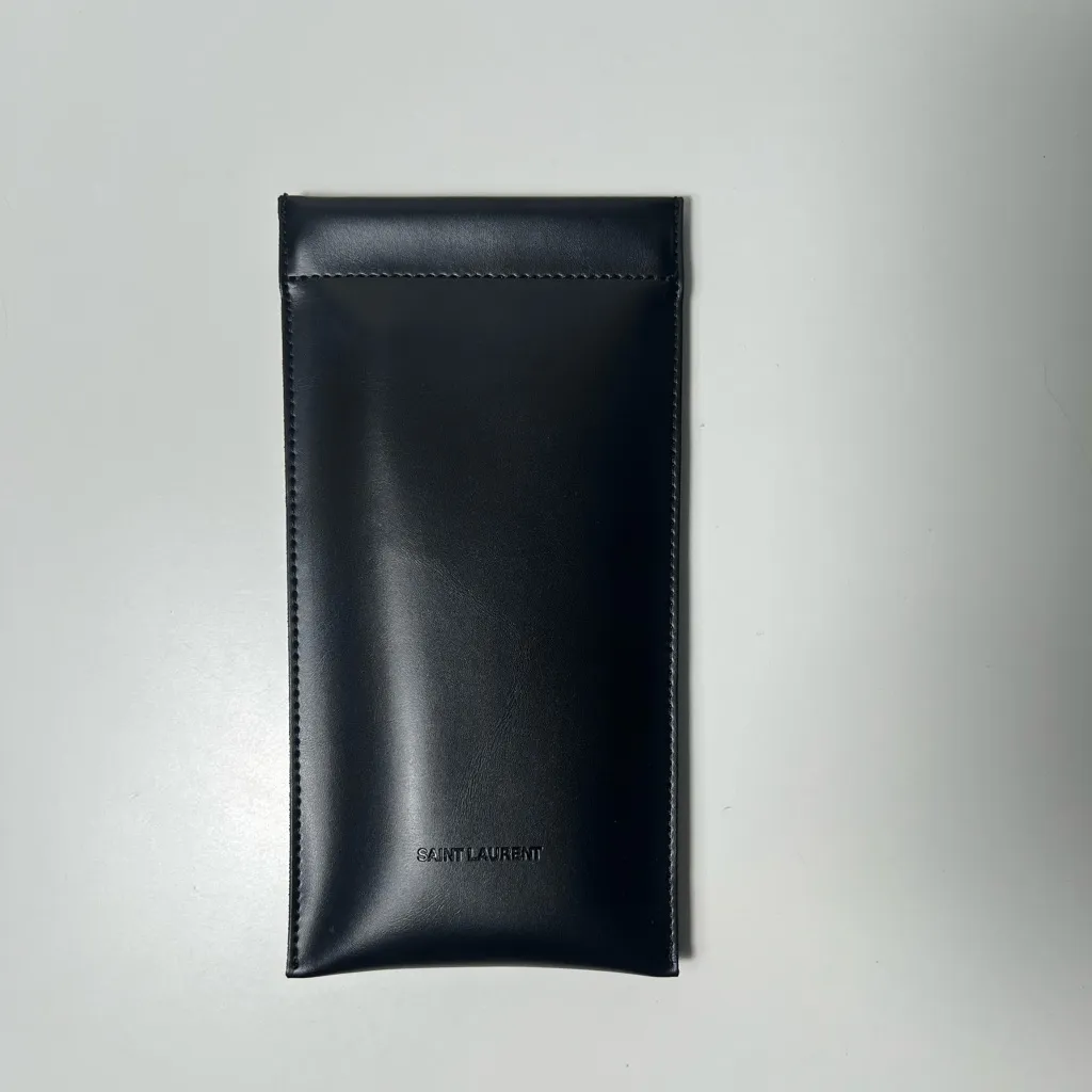 Yves Saint Laurent YSL Eye Glasses Sunglasses Soft Case and Cleaning Cloth Black - Image 6