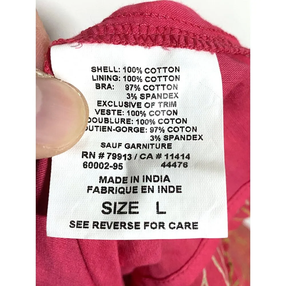 Mimi Maternity Adjustable Spaghetti Strap Bra Shirt Pink Floral Womens L NWT Size L - Image 8