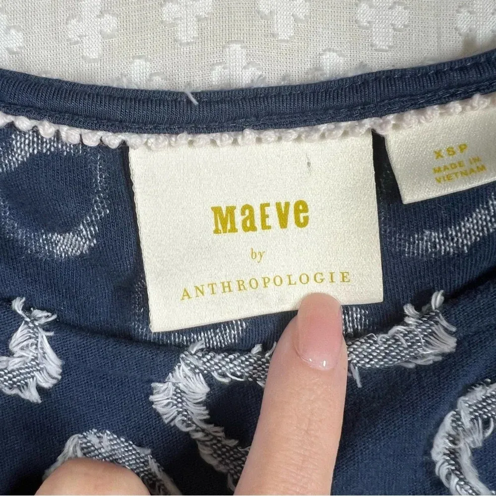 Anthropologie Maeve‎ Blue Lisanne Textured Tunic Dress - Image 3