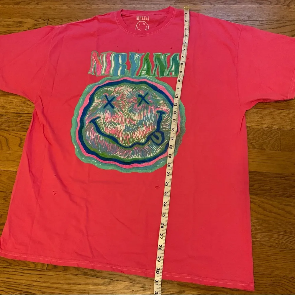 NWOT oversized distressed short sleeve graphic T shirt dress size S/M - Image 10