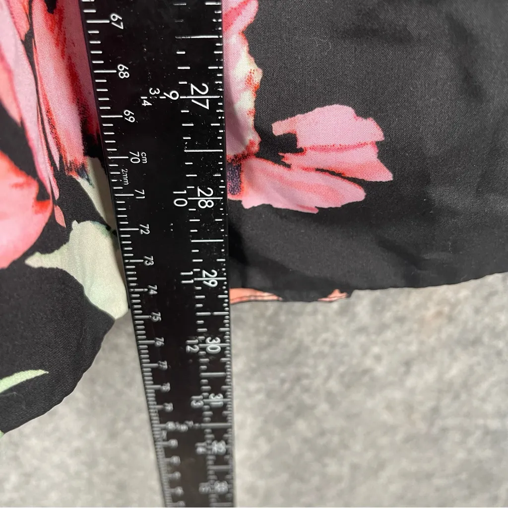 Eliza J Womens Size 10 Floral‎ Taffeta Ruffle Flouncy Skirt Black - Image 7