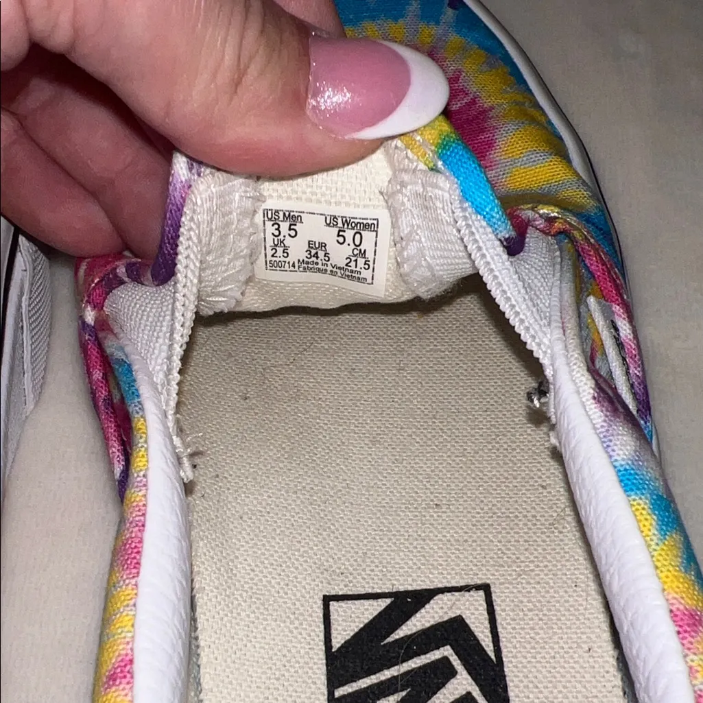 Vans Classic Slip-On Shoes – Tie-Dye Spiral – Women’s 5 / Men’s 3.5 - Image 9