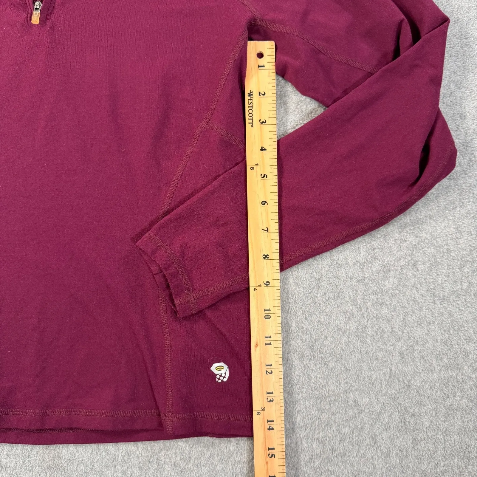 Mountain Hardwear Butter Zippity Quarter Zip Pullover Women's Medium Burgundy - Image 5