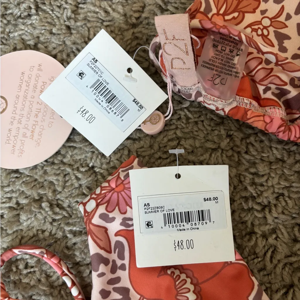 Altar'd State Pink Floral Bikini - Image 6