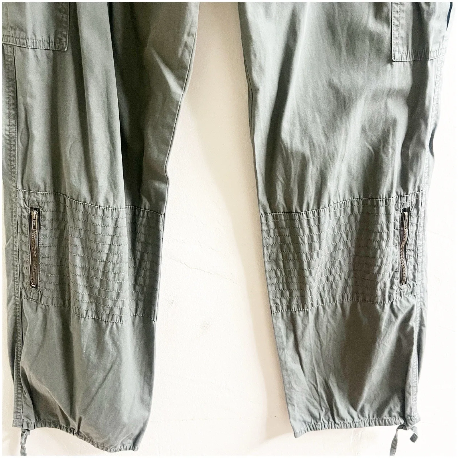 Xhiliration Y2K Cargo Army Green Wide Leg Pants Juniors Size 11 Grunge - Image 12