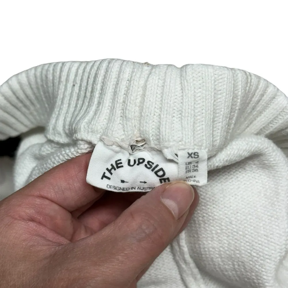 Revolve The Upside Boo Knit Shorts White Black Pink Trim Size XS - Image 11