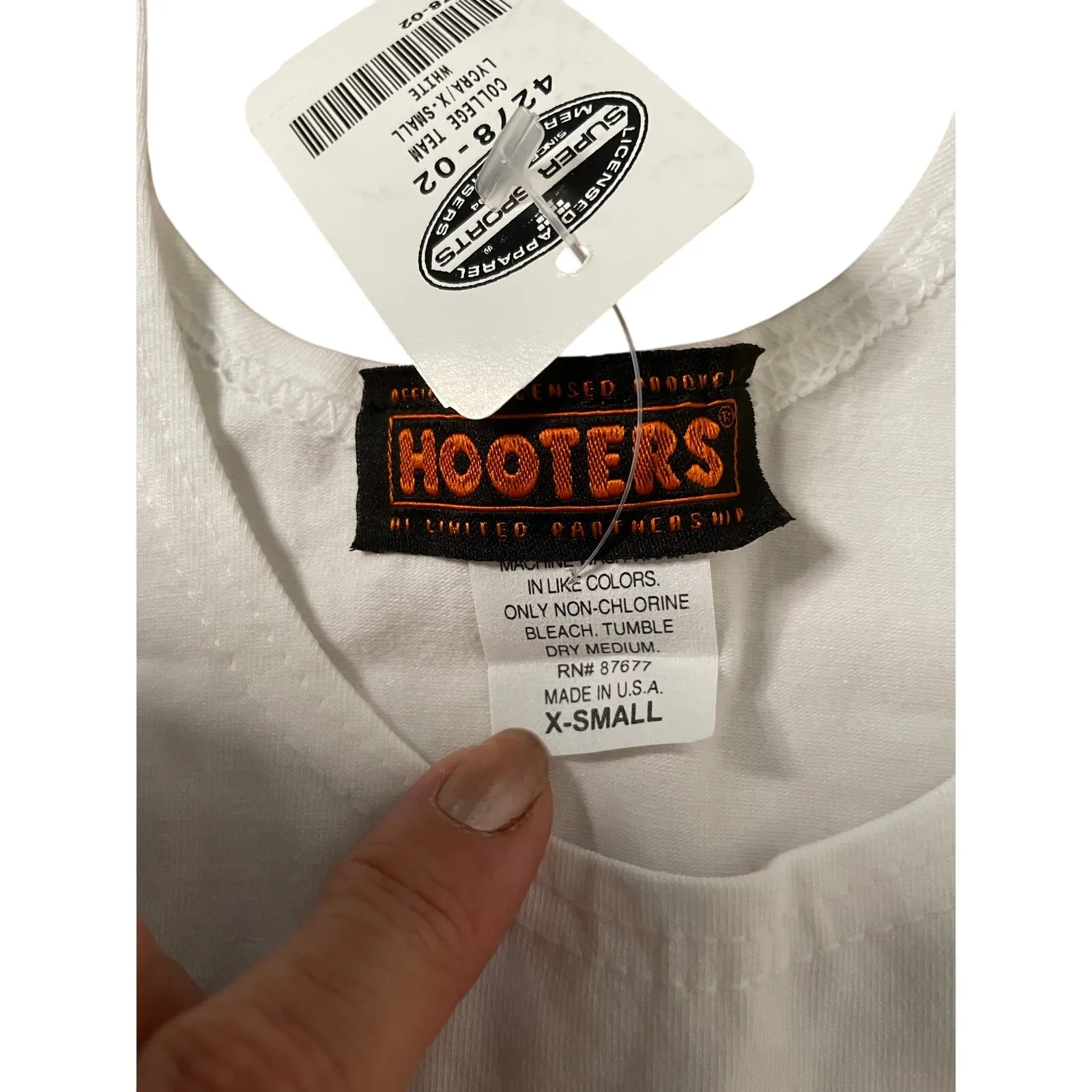 New Hooters Girl Uniform Rare Football Themed Tank from Pelham Alabama size Xs - Image 5