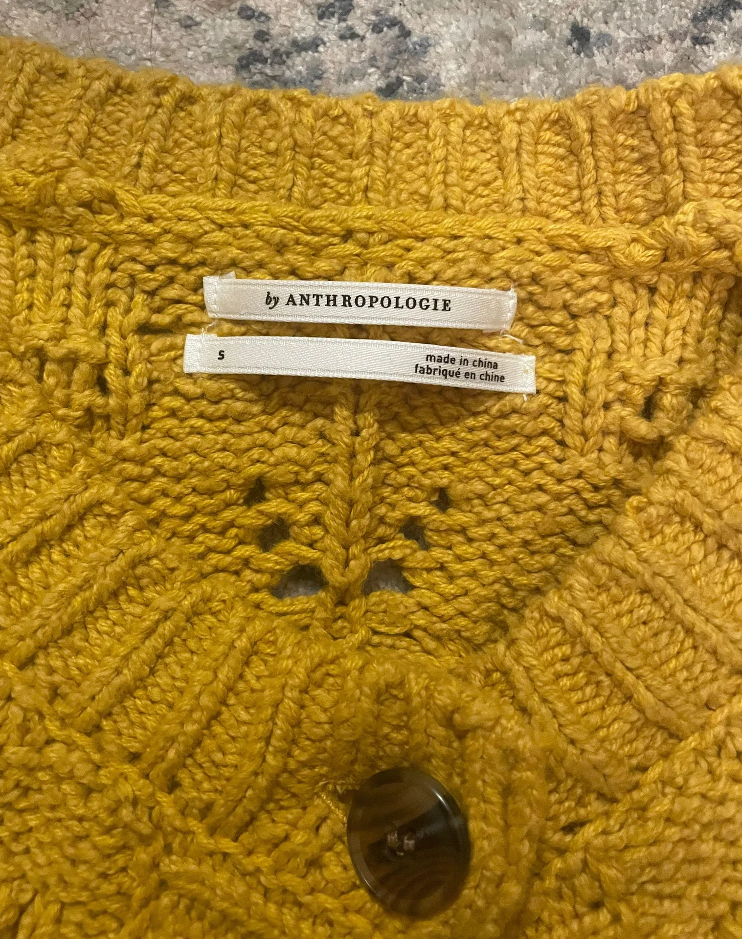 Anthropologie Yellow Cardigan - Image 3