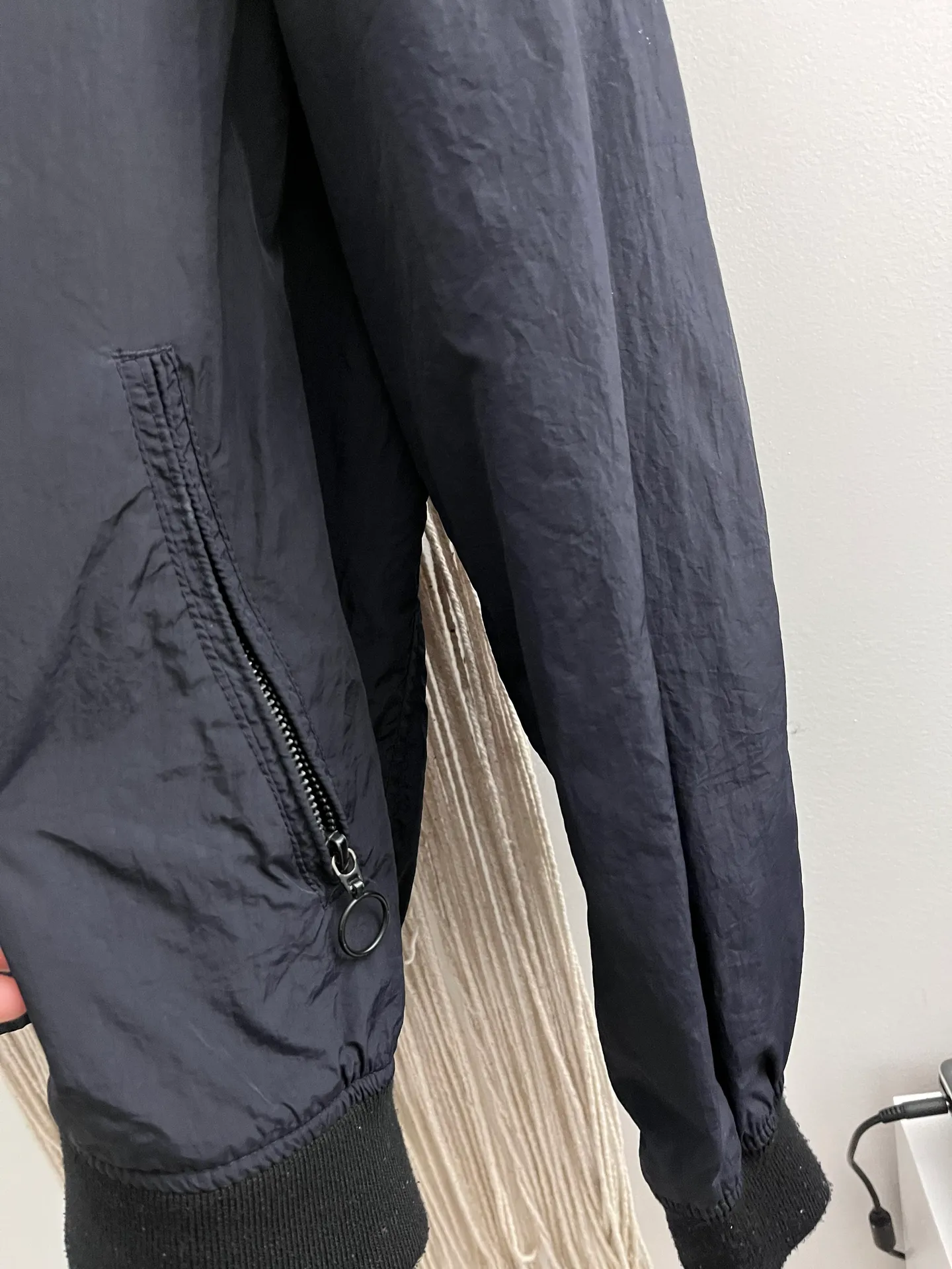 Navy Blue Bomber Jacket - Image 12