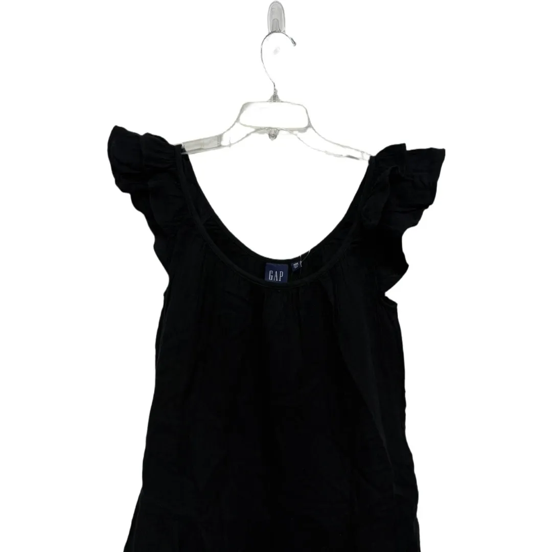 Gap Gauze Short Sleeve Black Mini Dress NWT Size XXS Little Black Dress Short - Image 3