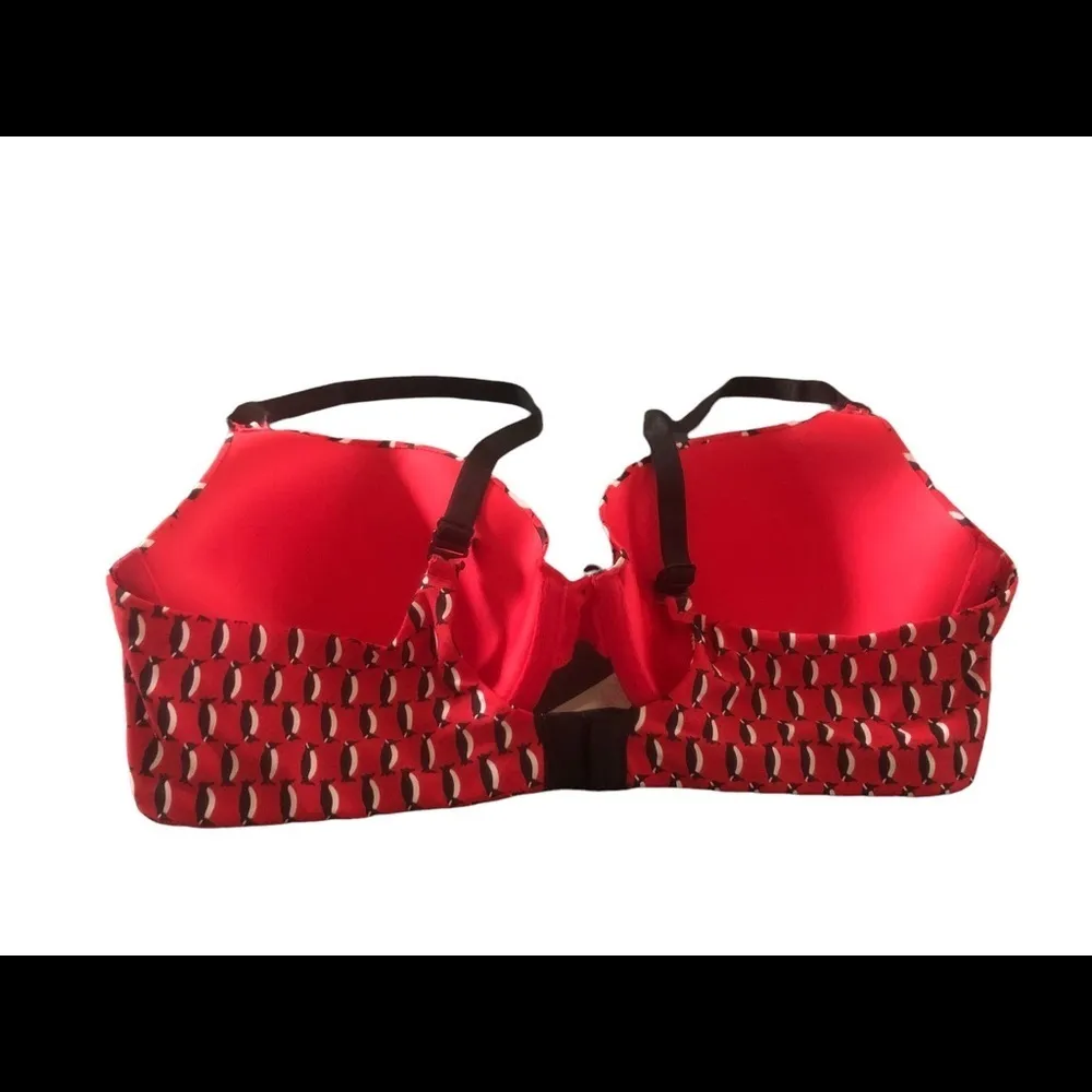 Victoria’s Secret Demi Bra 36C PENGUINS Red Black Underwire Sexy Girly - Image 3