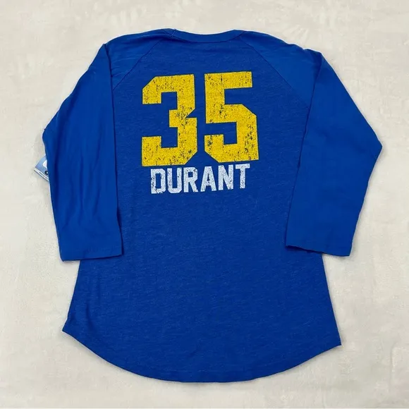 Golden State Warriors Kevin Durant 35 NBA 4 Her 3/4 Long sleeve Shirt Women’s M - Image 2