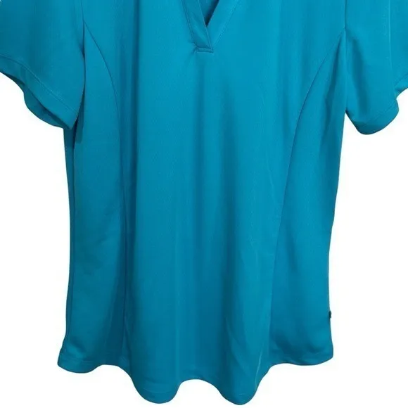 NEW Lady Hagen Bright Blue Lightweight Polo Pickleball Tennis Golf Size M - Image 4