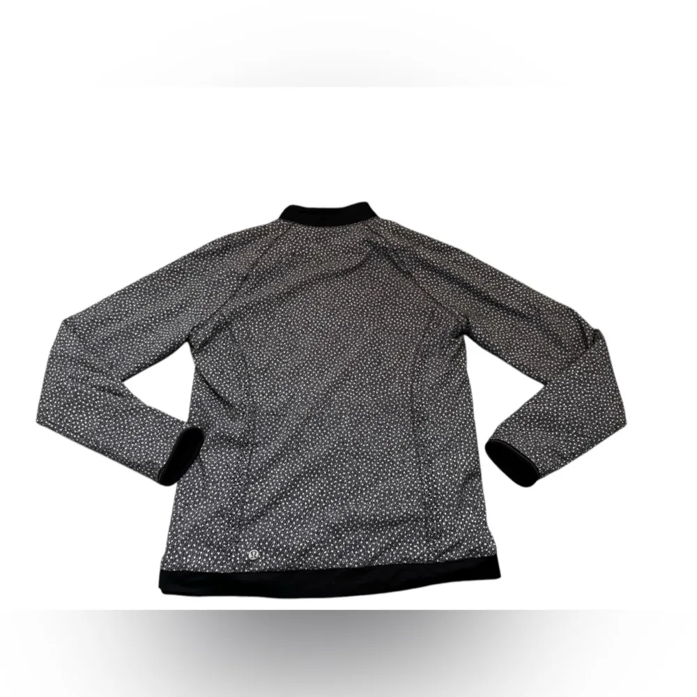 Lululemon Hit It Jacket Womens Size 6 Frozen Fizz Black White Zip Up Lightweight - Image 2