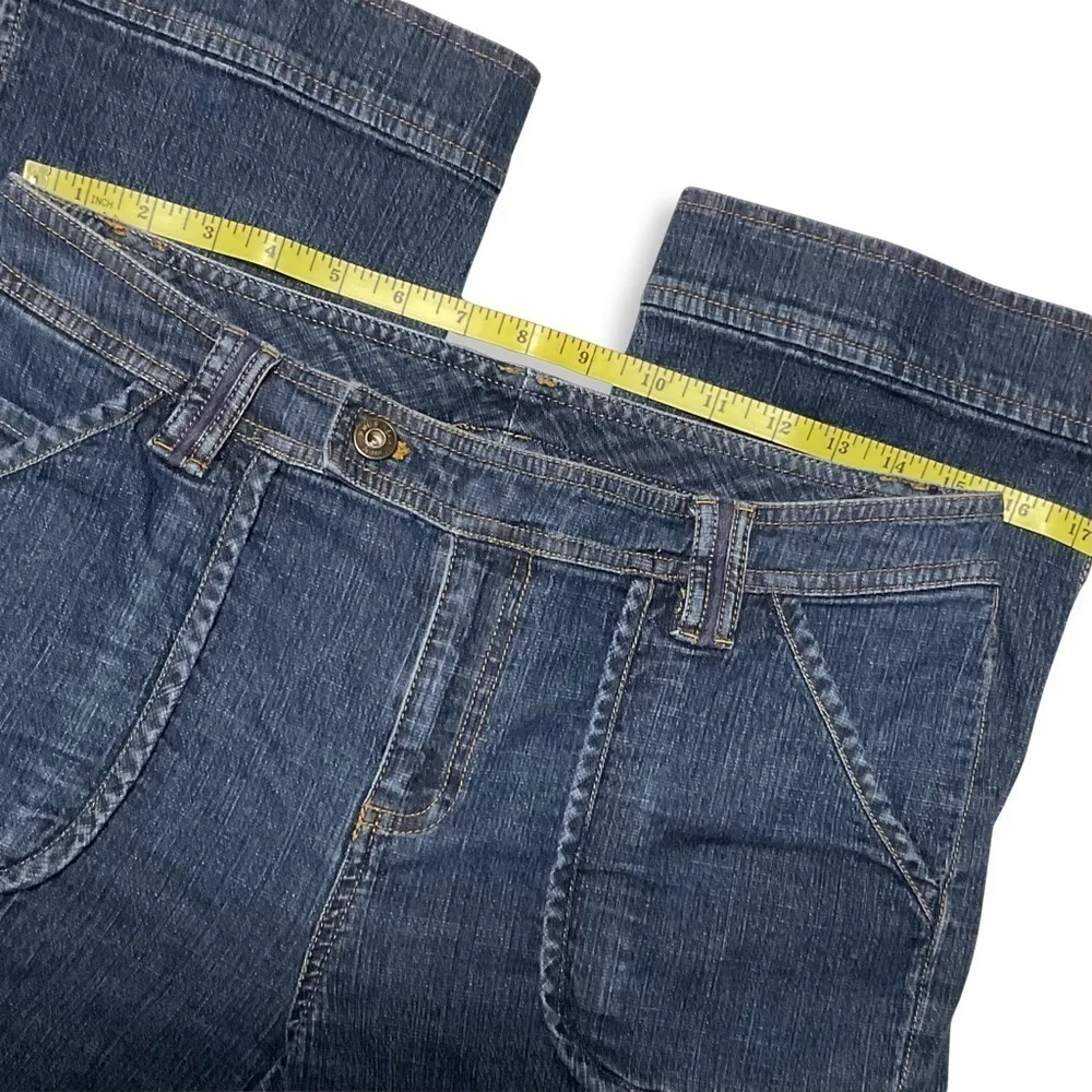 VTG Jones Wear Y2K Capri Pants Women 8 Coastal Retro Stretch Denim Pockets 32x22 - Image 6