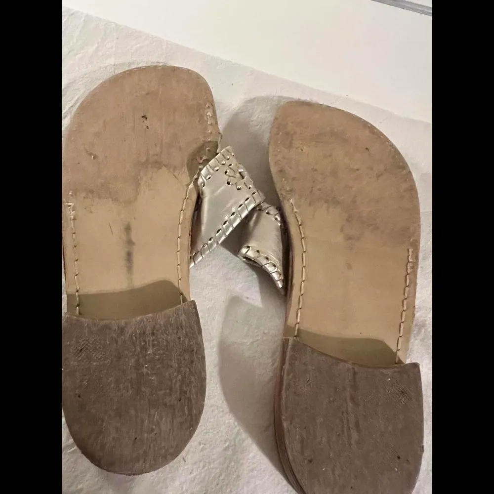 Jack Rogers Gold  Leather iconic Sandals size 9 - Image 6