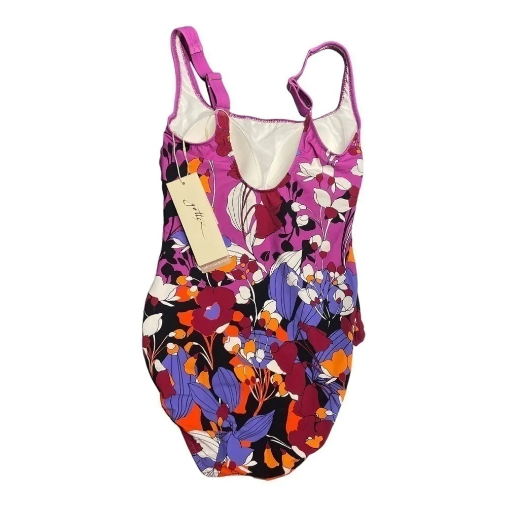 Gottex Essentials Floral Art More Coverage Square Neck One Piece 6 Swimsuit - Image 4
