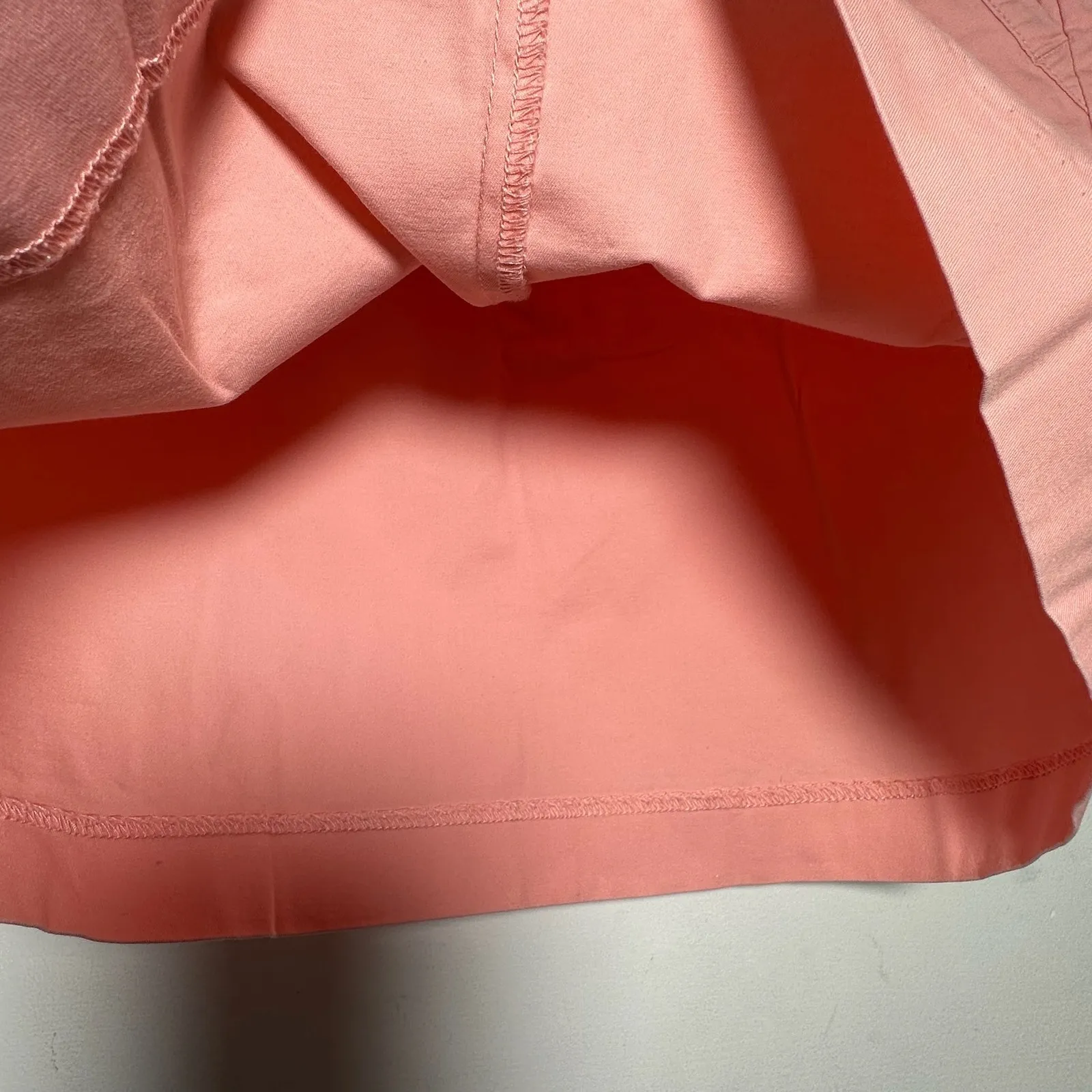 Tommy Hilfiger Pink Cotton Blend A-Line Skirt Size 6 Knee Length Utility Pockets - Image 6