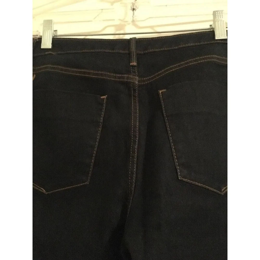 Mossimo Women's Size 8 Jeans with Hem Side Zippers Blue Denim Skinny Ankle - Image 8