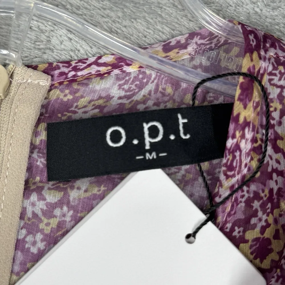 O.P.T. Dress Women Medium Purple Yellow Ditzy Floral Bessy Mini Boho Cottagecore - Image 7