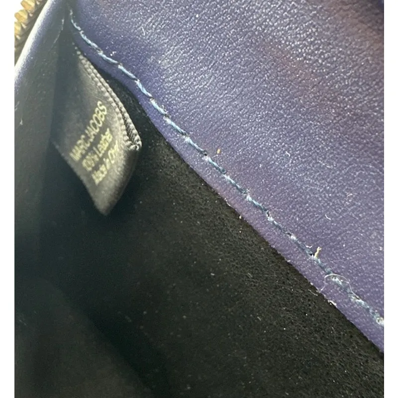 MARC JACOBS Navy Blue Zip Around Wallet - Image 4