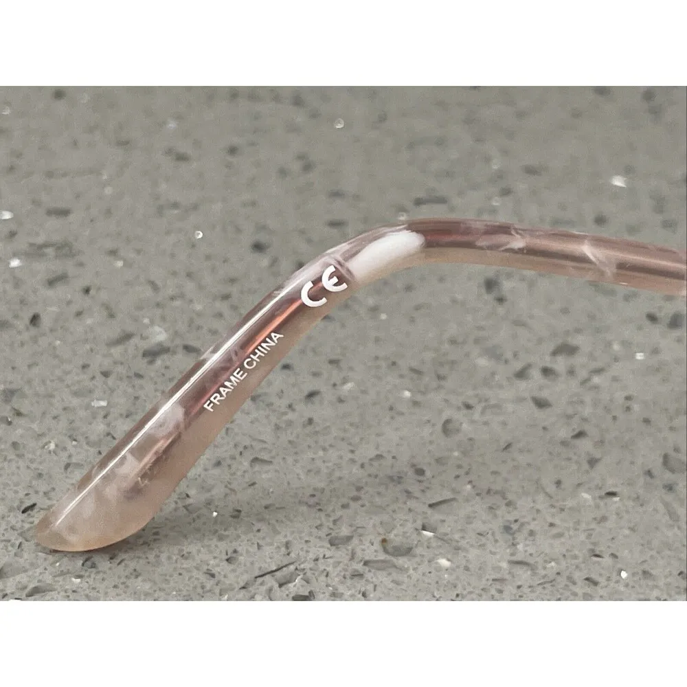 TRES JOLIE 154 501 PINK IVORY MARBLE FRAMES ONLY EYEGLASSES full rim 53 - Image 9