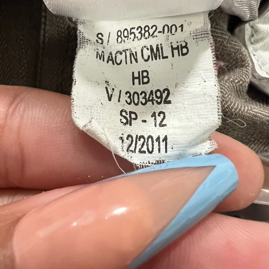 Banana Republic Khaki Tan Striped Ryan Fit Wide Leg Dress Pants Size‎ 4 Preppy - Image 10