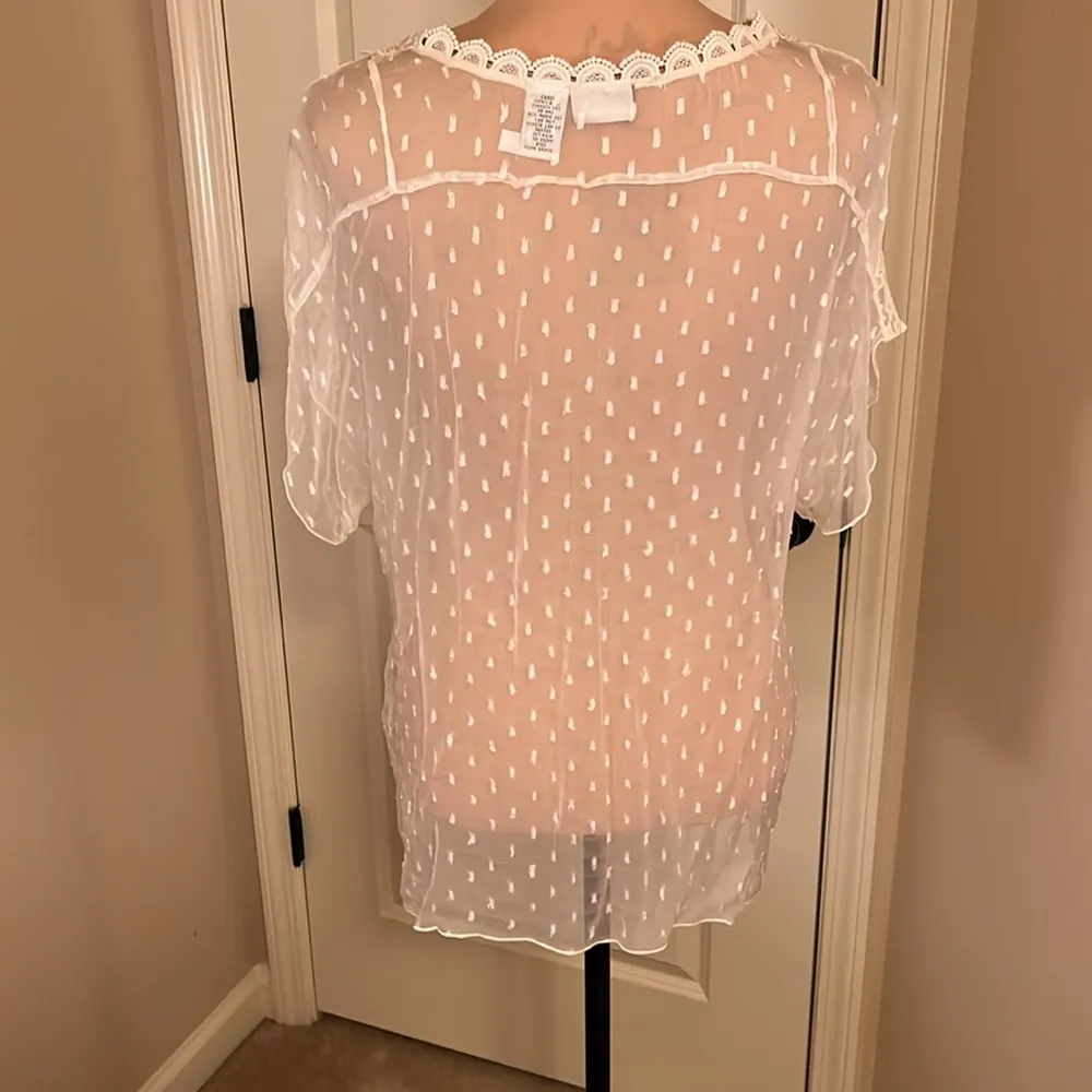 Newport News vintage sheer blouse size 6 - Image 3