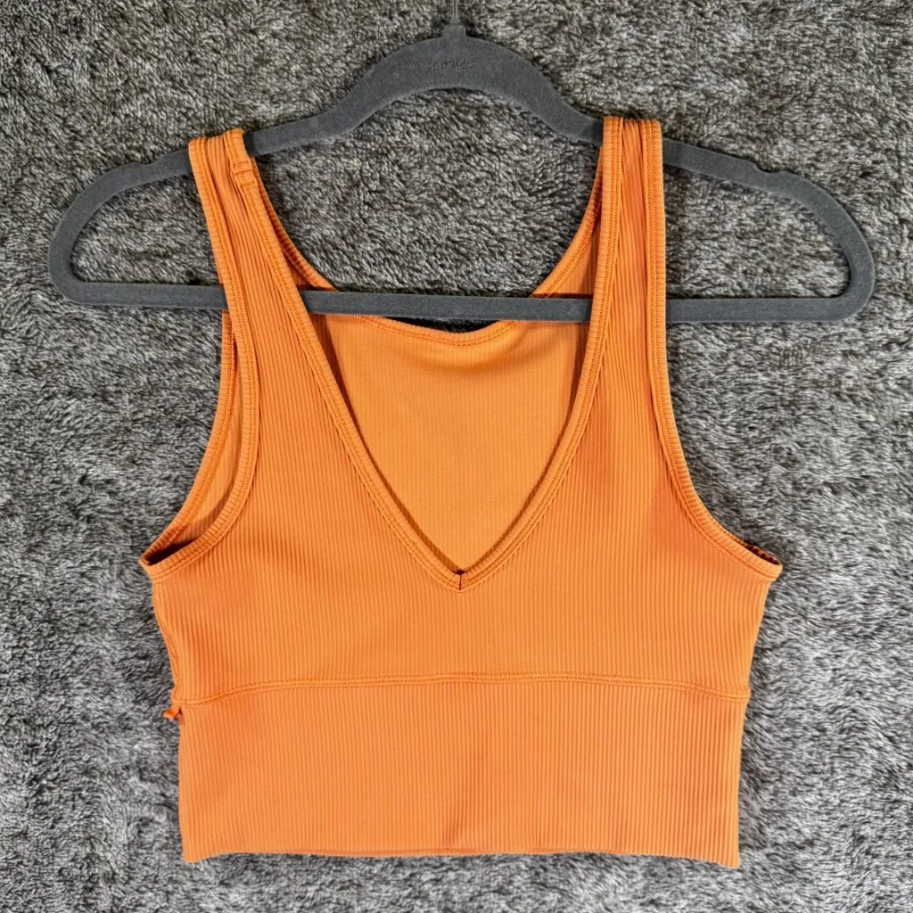 Lululemon Power Pivot Reversible Ribbed Tank Top Sz 6 Golden Apricot - Image 4