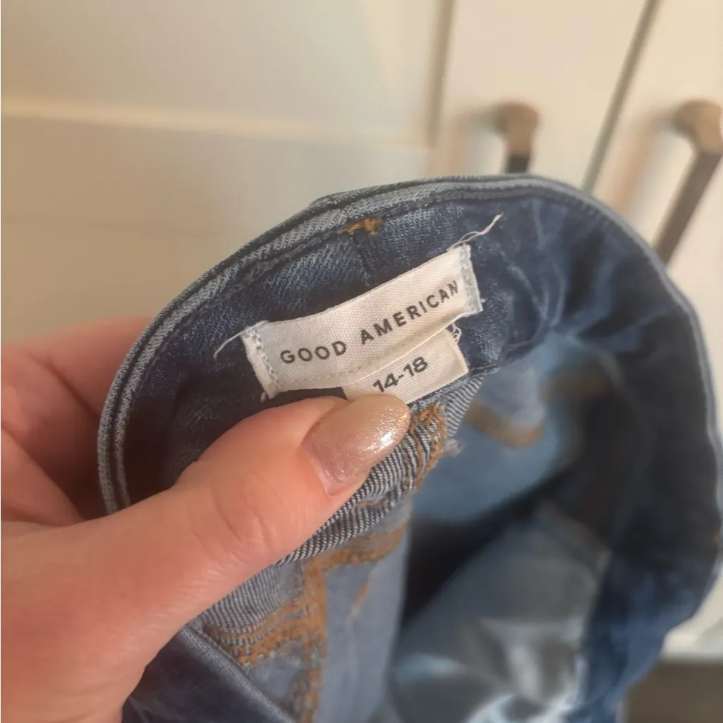 Good American Always Fits Sizes 14-18 Skinny Straight Jeans Medium Wash - Image 3