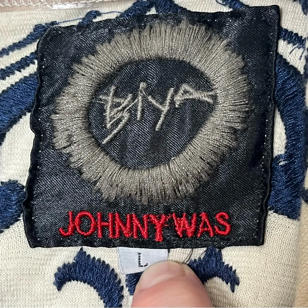 Johnny Was Biya Nebolisse Duster Women’s Large Beige Hooded Boho Embroidered - Image 9