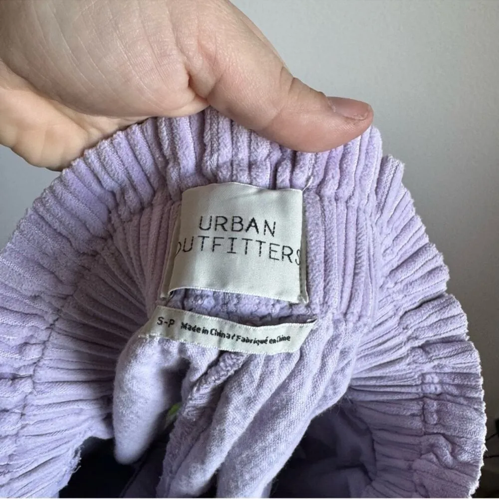 Urban Outfitters Lavender Corduroy Pull On Paper-bag Shorts Size: S‎ - Image 6