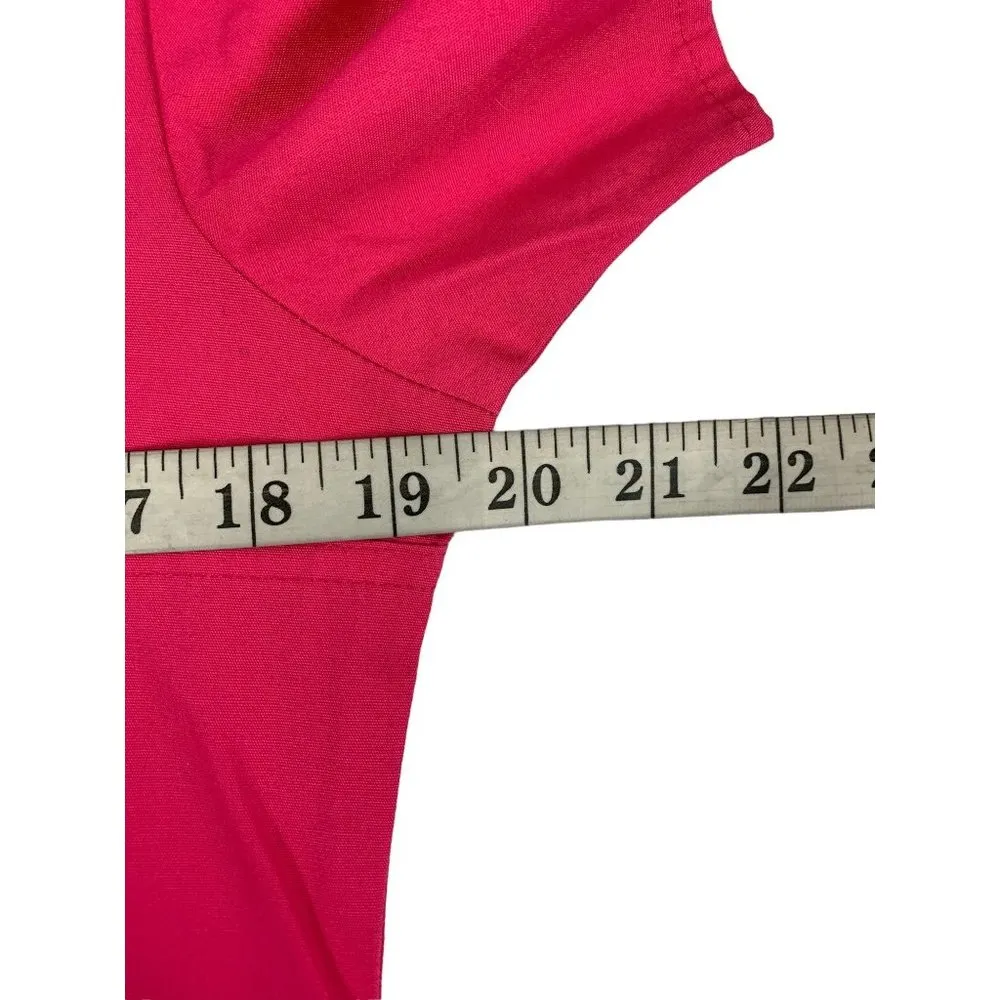 Women's Hot Pink Scrub Top - Image 4